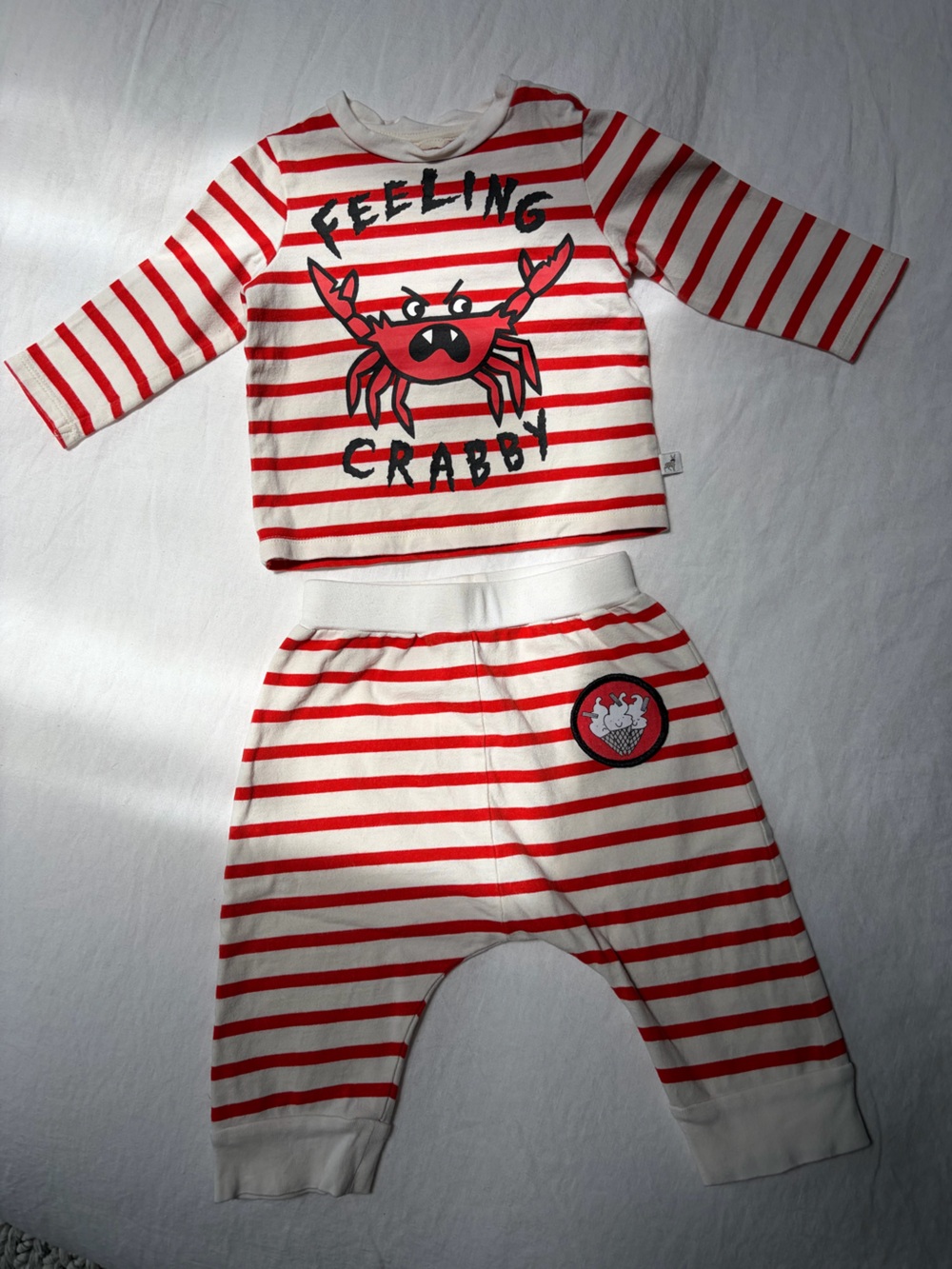 Stella McCartney Striped Baby shirt & joggers - Feeling Crabby - 9m